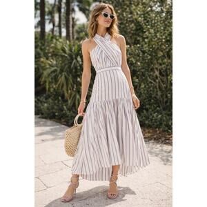 NWT: Veronica Beard Radley Striped Midi Dress Size 2